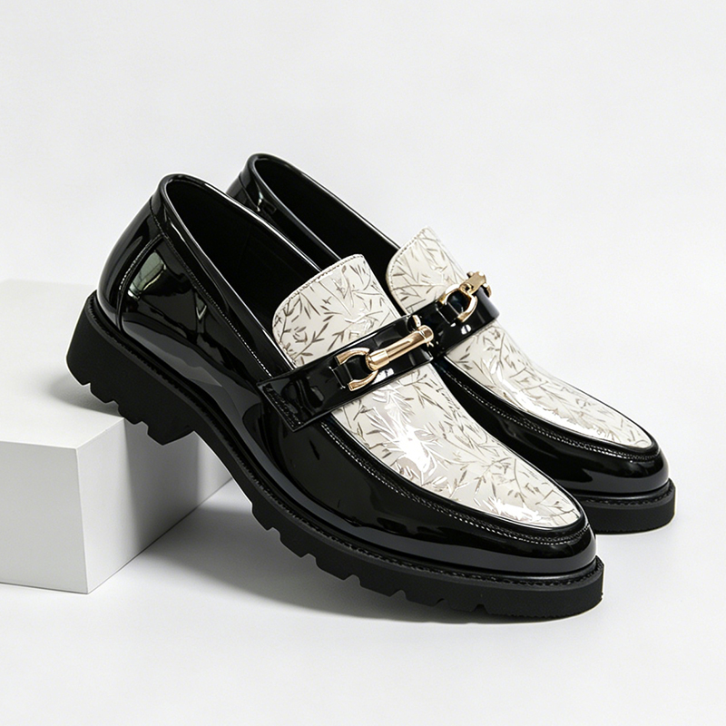 Men Shoes Boss - Sapatos masculinos de couro envernizado com