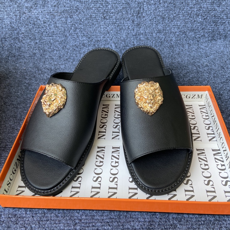 Men Shoes Boss - Sapatos originais marca chinelos pretos para