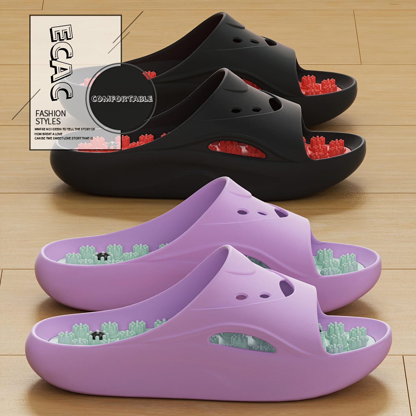 Men'S Shoes With Platform - Chinelos de Massagem EVA para Mulheres