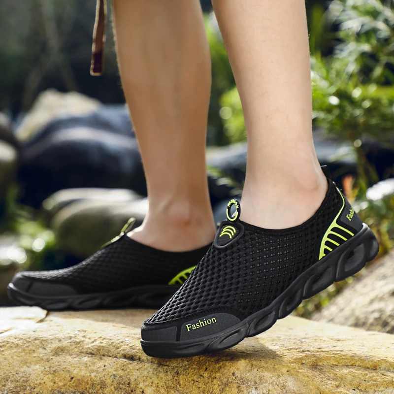 Men'S Shoes Yellow And Black - Tênis Casuais Masculinos para Corrida, Respiráveis,