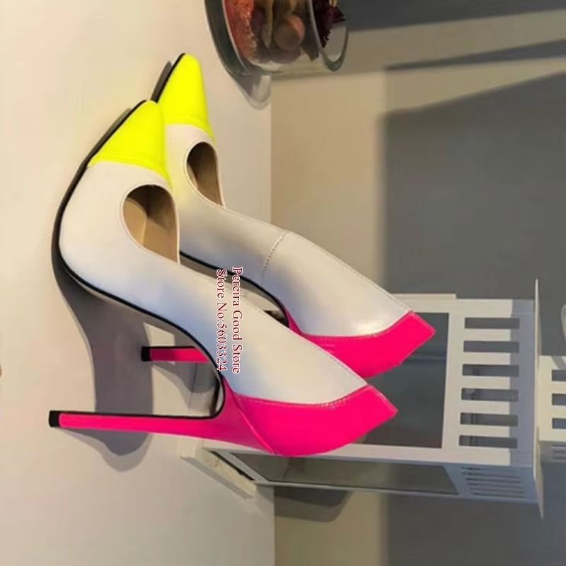 Men'S Shoes Yellow And Black - Sapatos de Festa com Bico Fino