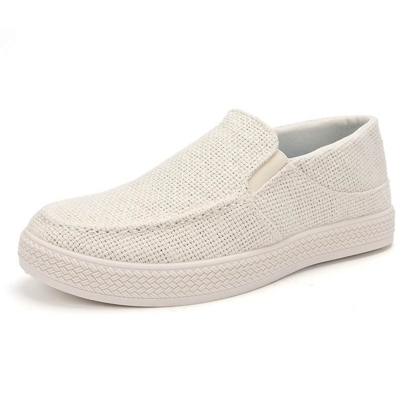Men'S Shoes Dress Casual - Sapatos masculinos de linho, estilo slip-on,