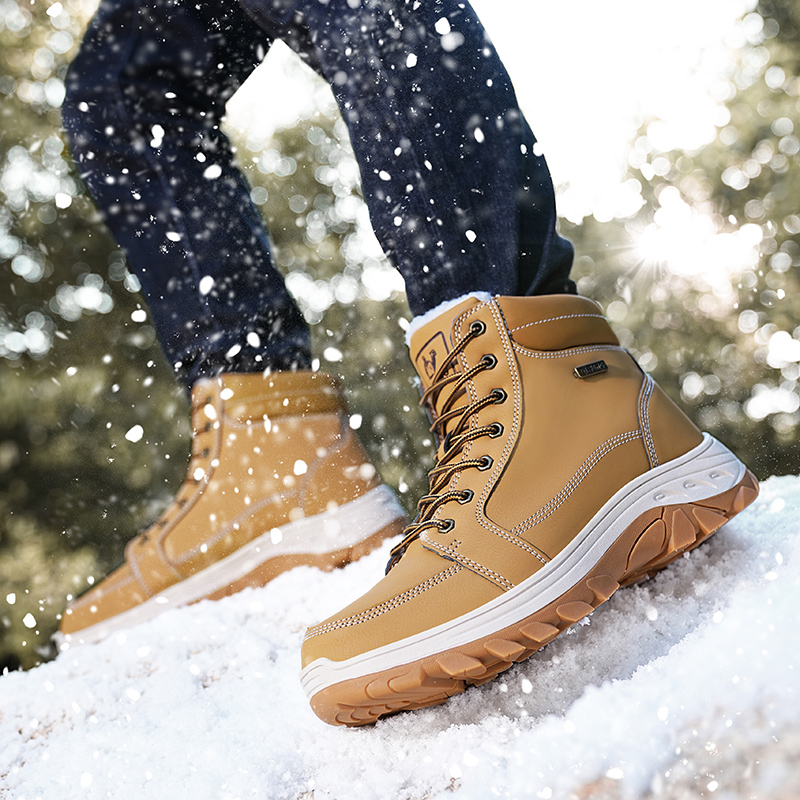 Botas Masculinas de Inverno pa - Men'S Shoes Yellow And Black avaliação e preço