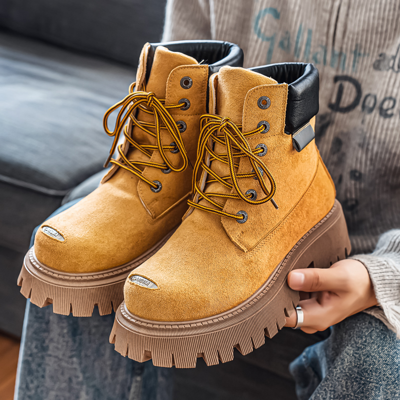 Botas Clássicas de Cano Alto e - Men'S Shoes No Laces avaliação e preço