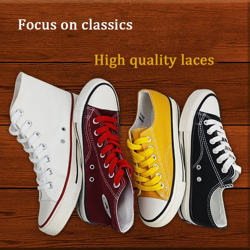 Novos cadarços planos de algod - Men'S Shoes With Platform avaliação e preço