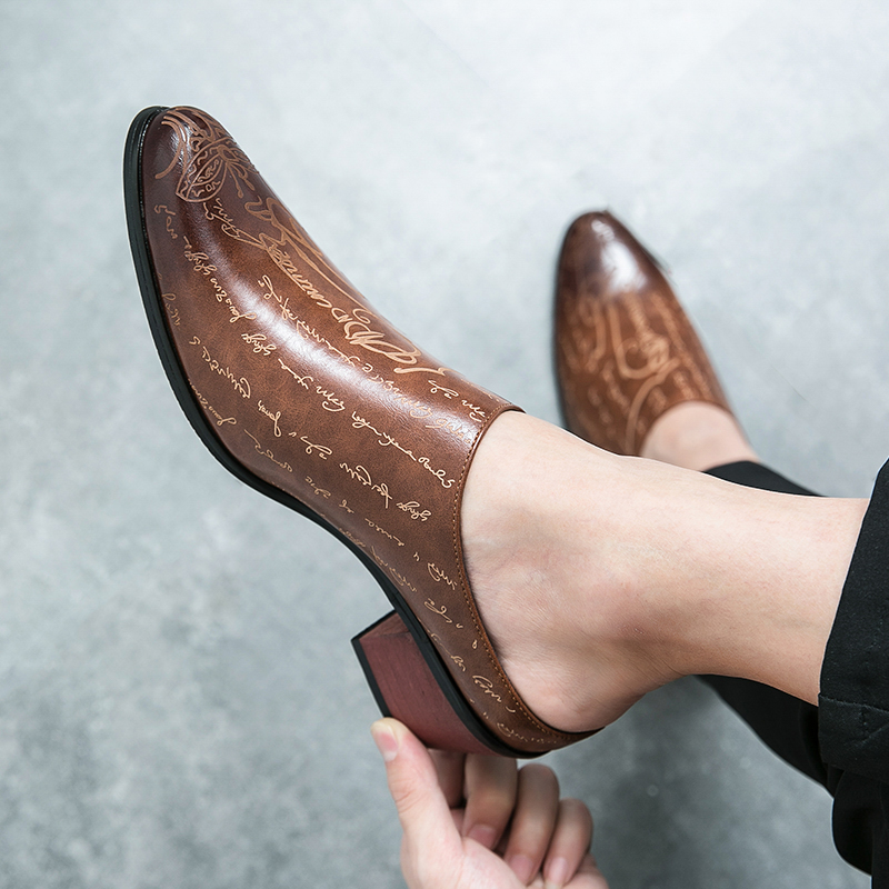 Mules de Couro Marrom para Hom - Men'S Shoes Dress Casual avaliação e preço