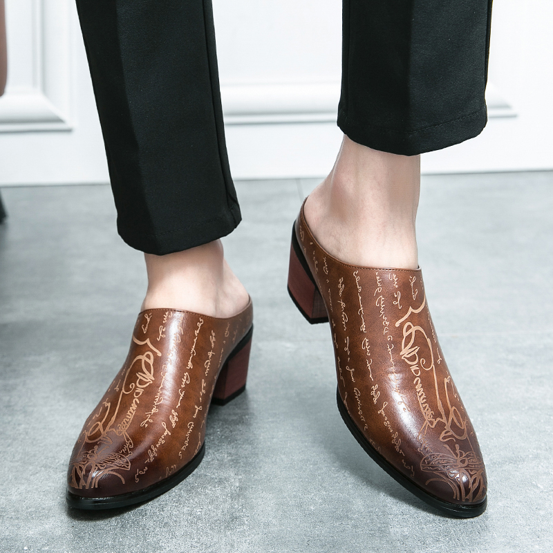 Mules de Couro Marrom para Hom - Men'S Shoes Dress Casual avaliação e preço