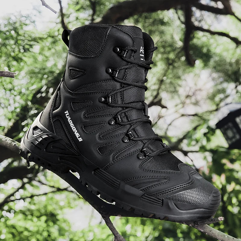 Botas táticas de caminhada ao  - Men'S Shoes No Laces avaliação e preço