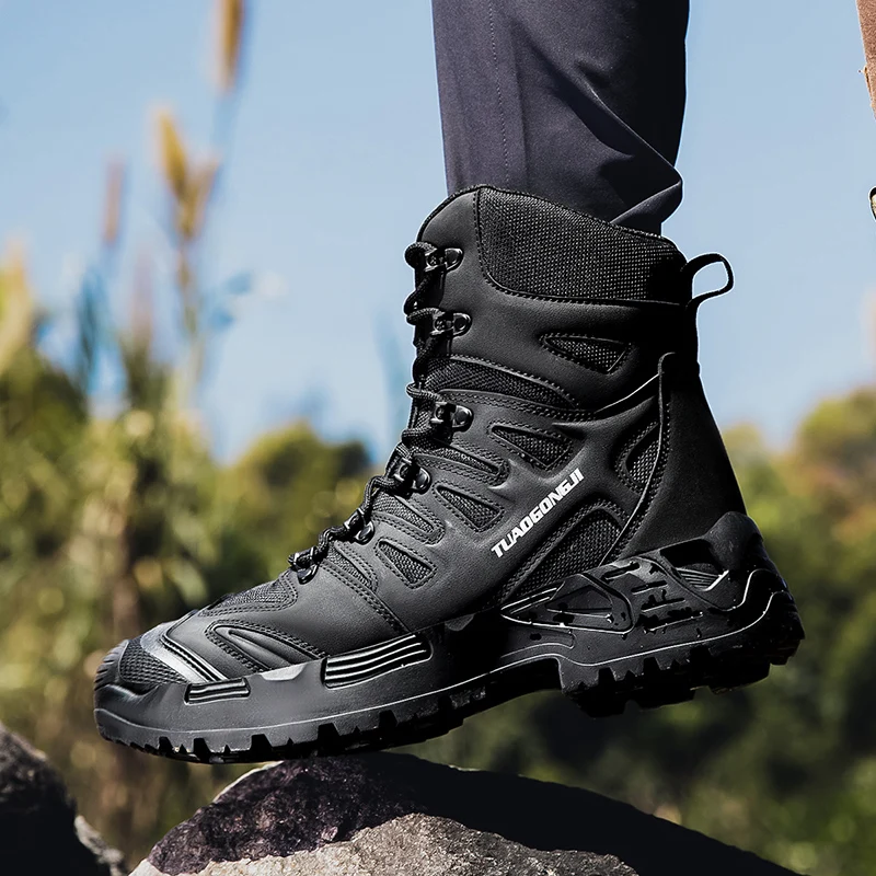 Botas táticas de caminhada ao  - Men'S Shoes No Laces avaliação e preço